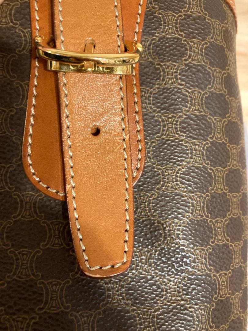 W*!様 CELINE セリーヌ マカダム トートバッグ レザー