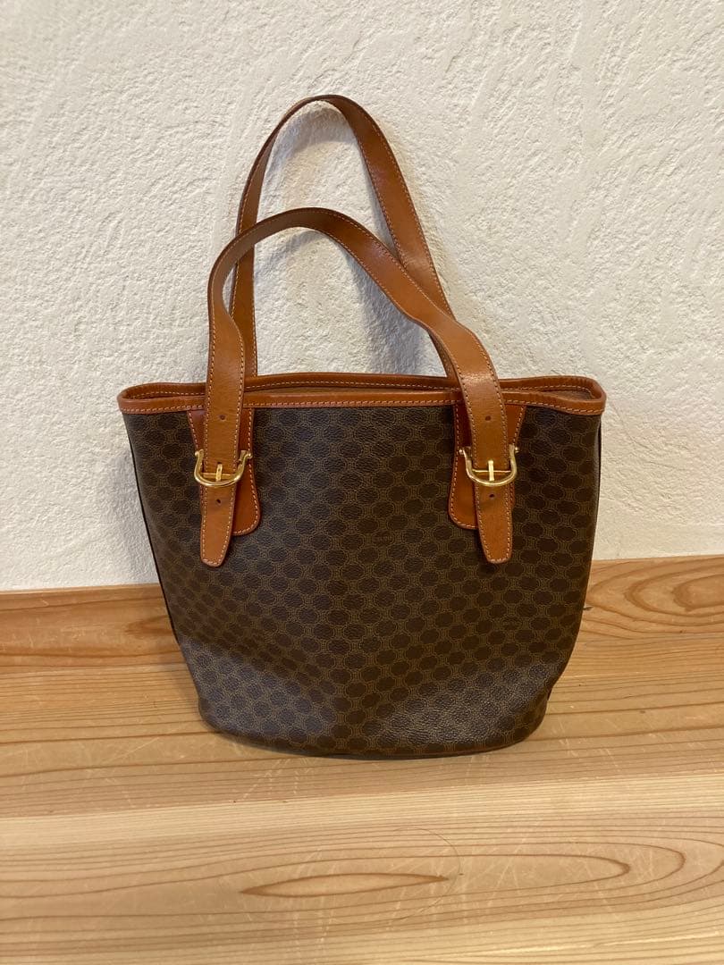 W*!様 CELINE セリーヌ マカダム トートバッグ レザー