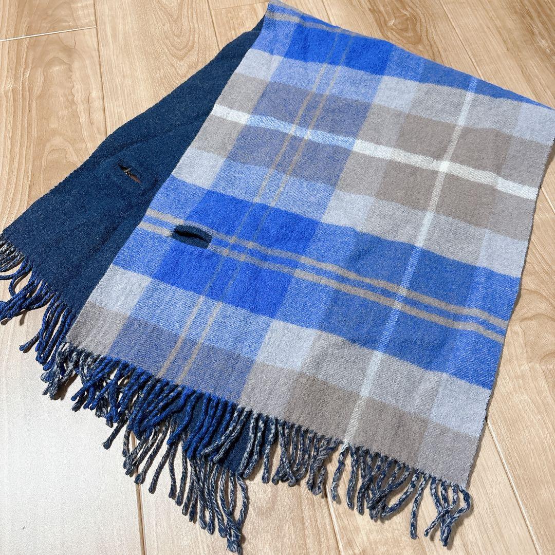 ヴィヴィアンウエストウッド ストール リバーシブル ネイビー チェック マフラー