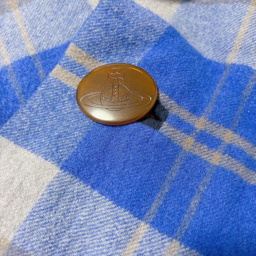 ヴィヴィアンウエストウッド ストール リバーシブル ネイビー チェック マフラー