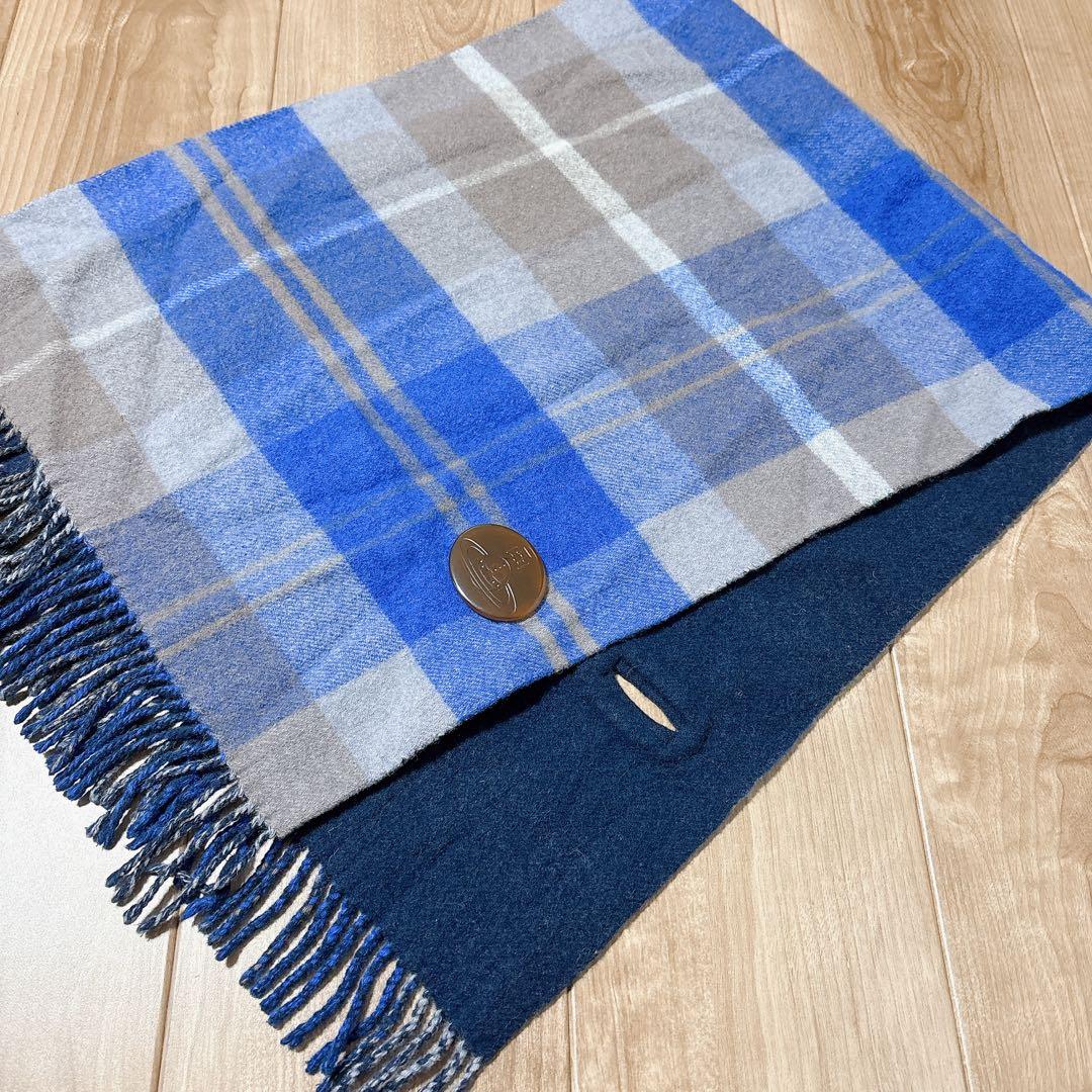 ヴィヴィアンウエストウッド ストール リバーシブル ネイビー チェック マフラー