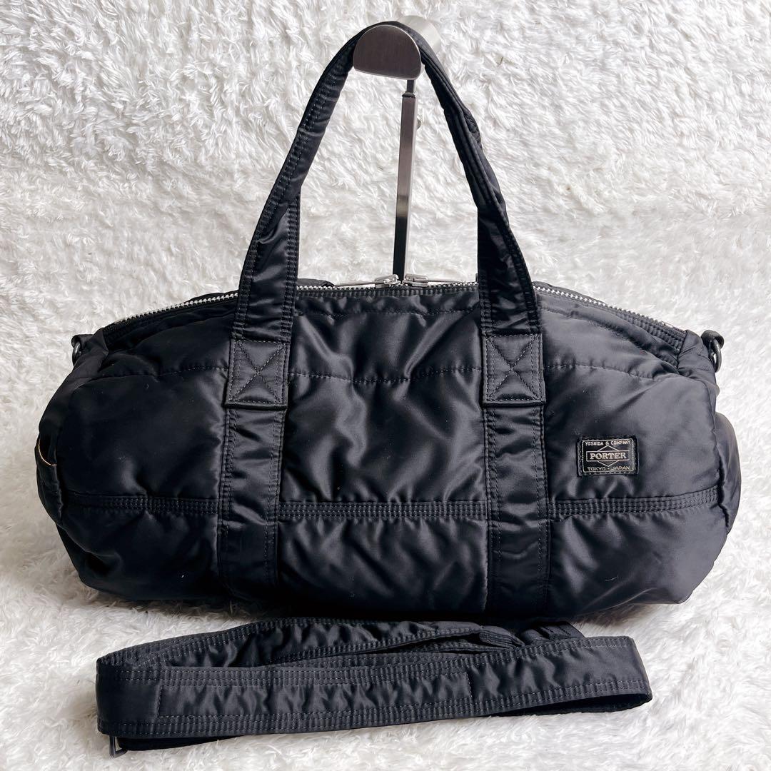 ポーター タンカー 2way ボストンバッグ ブラック 旅行 大容量 通勤 黒