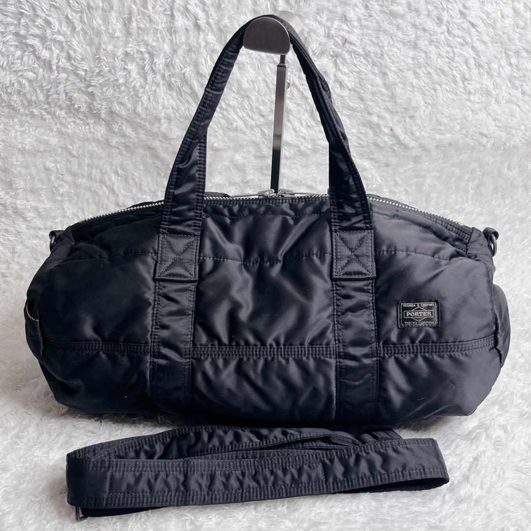 ポーター タンカー 2way ボストンバッグ ブラック 旅行 大容量 通勤 黒
