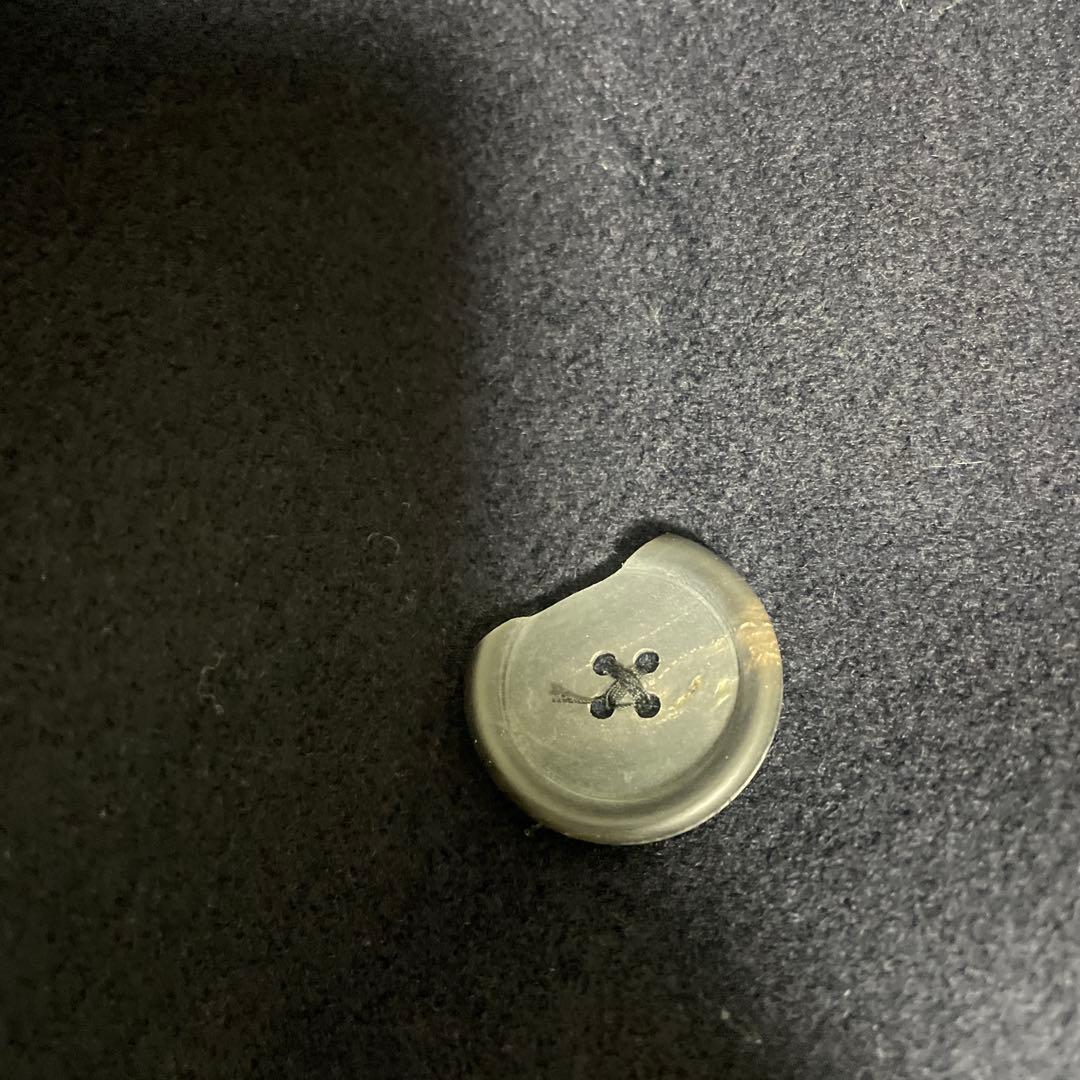 SCYE BASICS ネイビー ダブルブレスト ピーコート 38