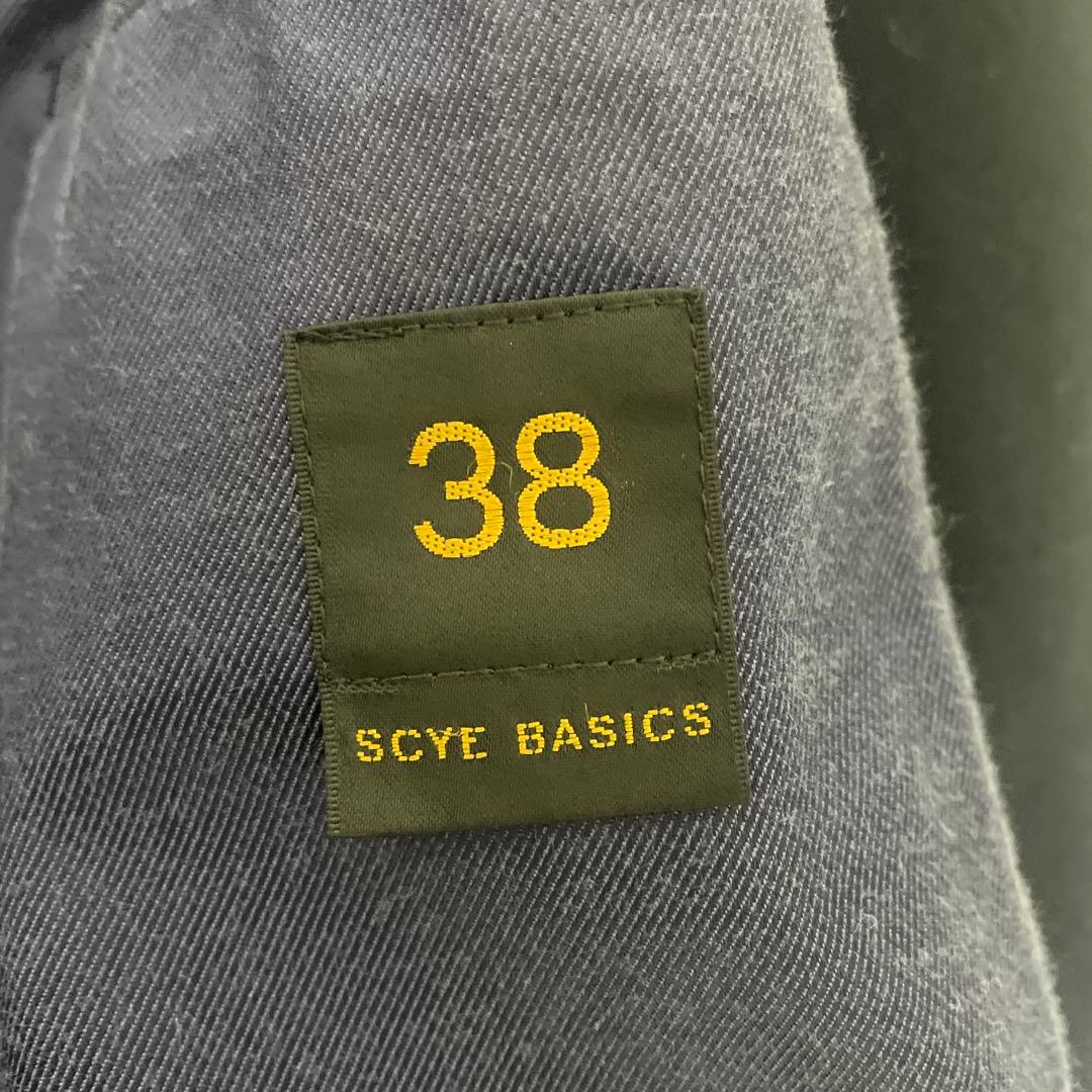 SCYE BASICS ネイビー ダブルブレスト ピーコート 38