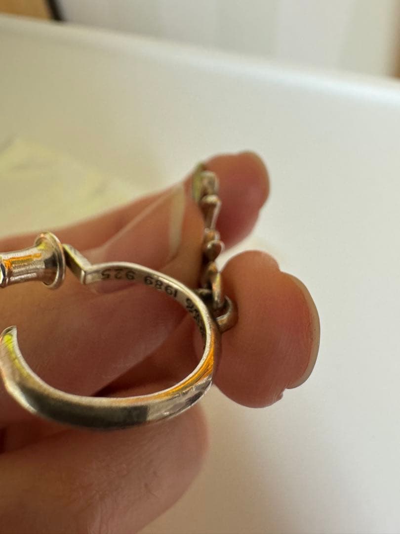 クロムハーツ タイニーCHクロス フープイヤリング(ピアス)