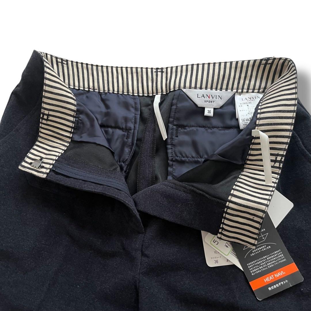【新品未使用】ランバン スポール 【36】 ネイビー スラックス パンツ ゴルフ