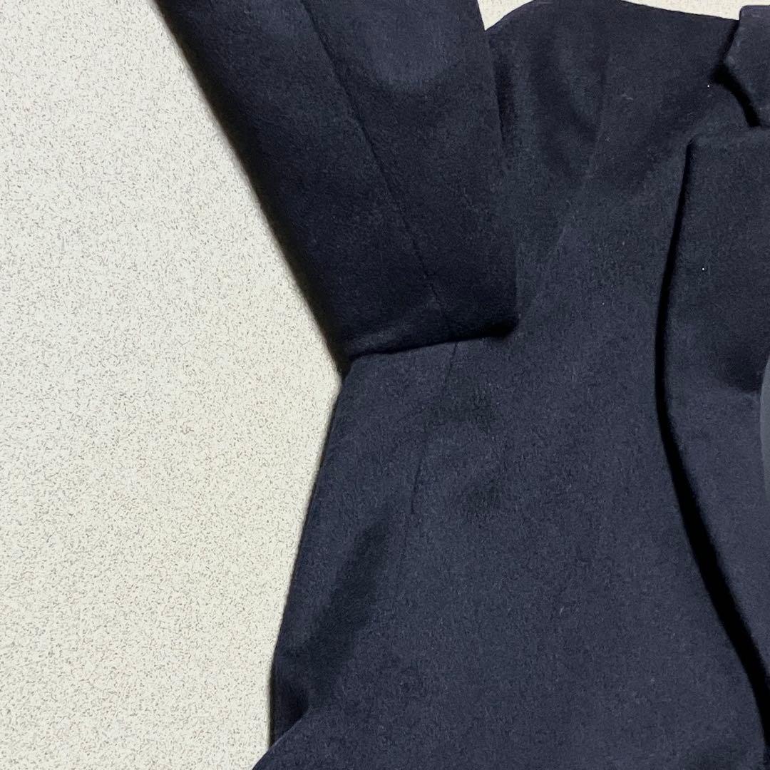 【極美品✨近年モデル カシミヤ混】アクアスキュータム チェスターコート ネイビー