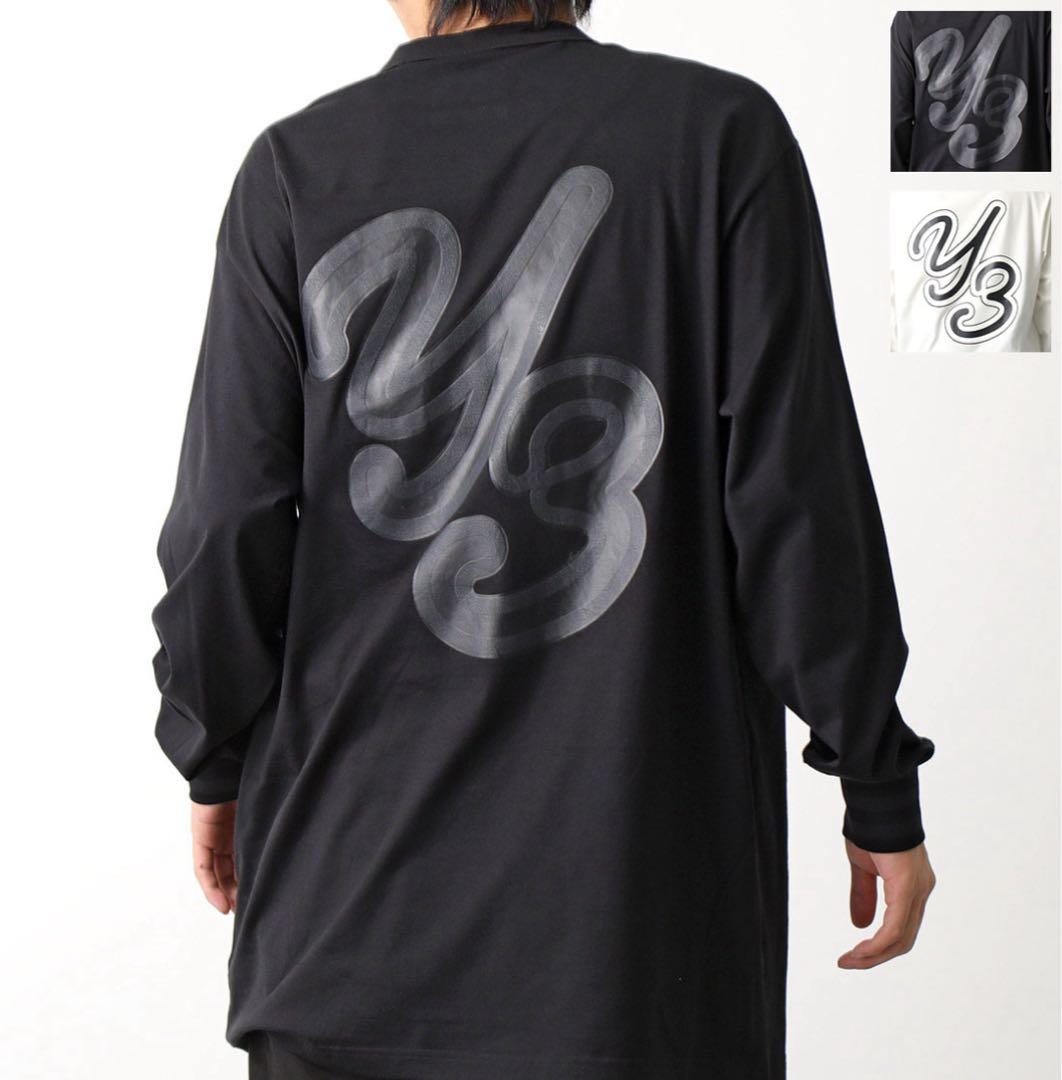 新品！Y-3 ワイスリー バックプリント クルーネック ロンt 長袖 M