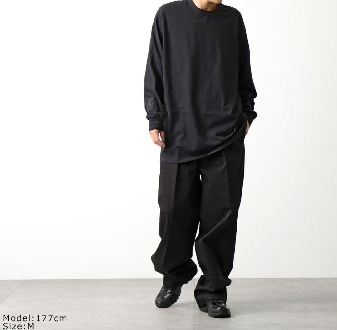 新品！Y-3 ワイスリー バックプリント クルーネック ロンt 長袖 M