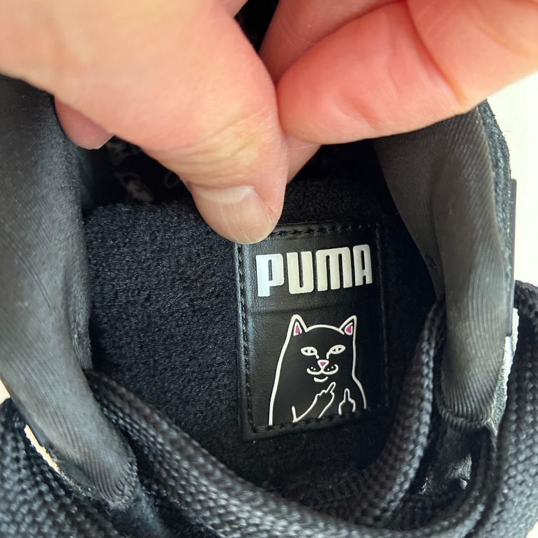 完売品　希少　PUMA RIPNDIPコラボ 猫刺繍 ブラック　スニーカー