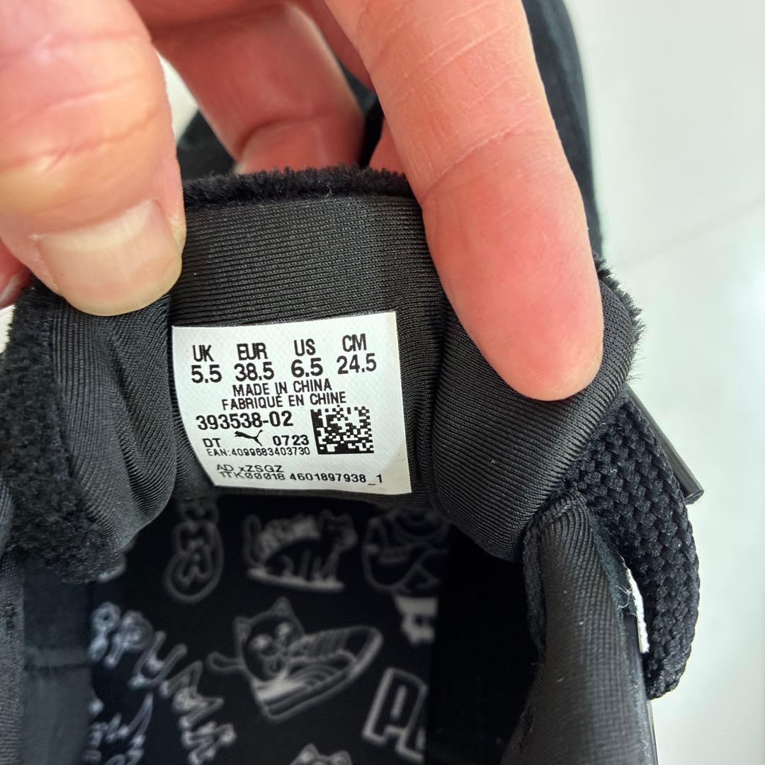 完売品　希少　PUMA RIPNDIPコラボ 猫刺繍 ブラック　スニーカー