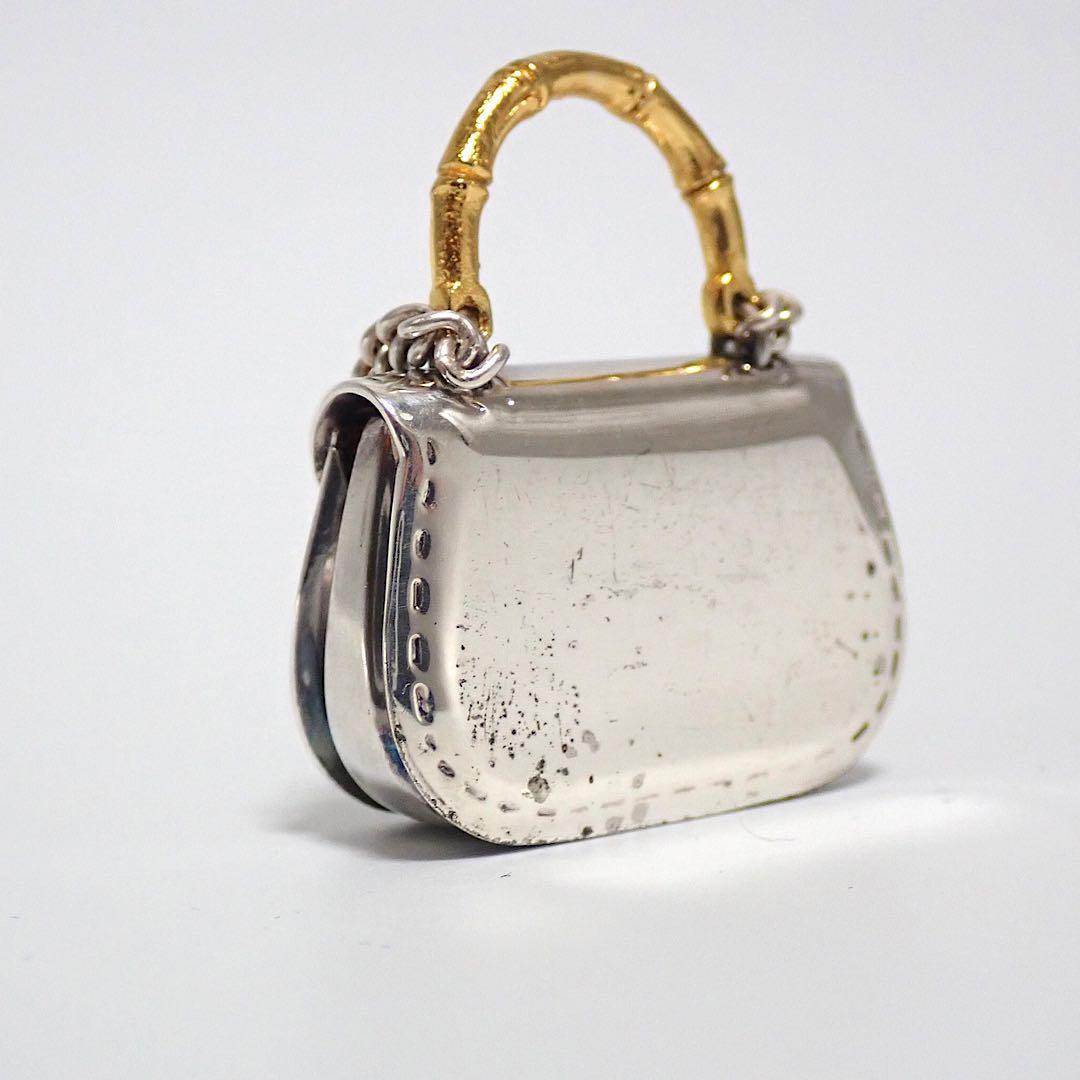 グッチ バンブー バッグ型 チャーム キーリング　GUCCI キーホルダー