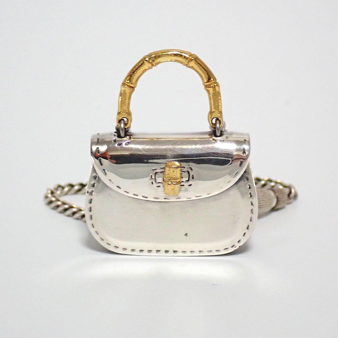 グッチ バンブー バッグ型 チャーム キーリング　GUCCI キーホルダー