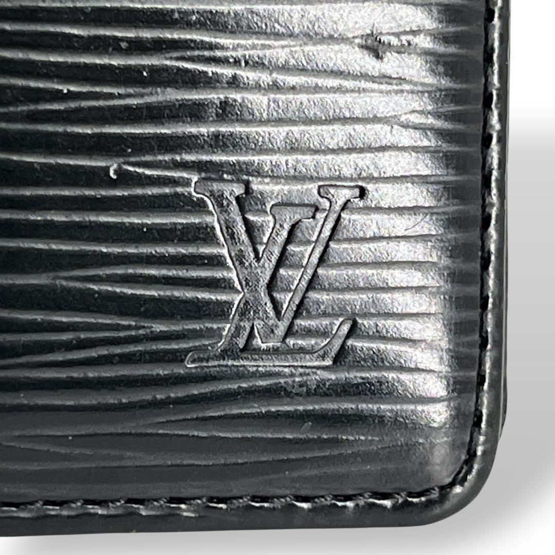 ルイヴィトン　二つ折り財布　お札入れ　ポルトビエ6 カルトクレディ　エピ　ロゴ