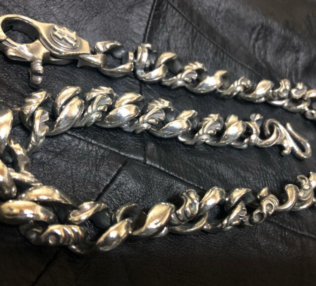 レブル定価18万程シルバー925ツイストチェーン ウォレットチェーン