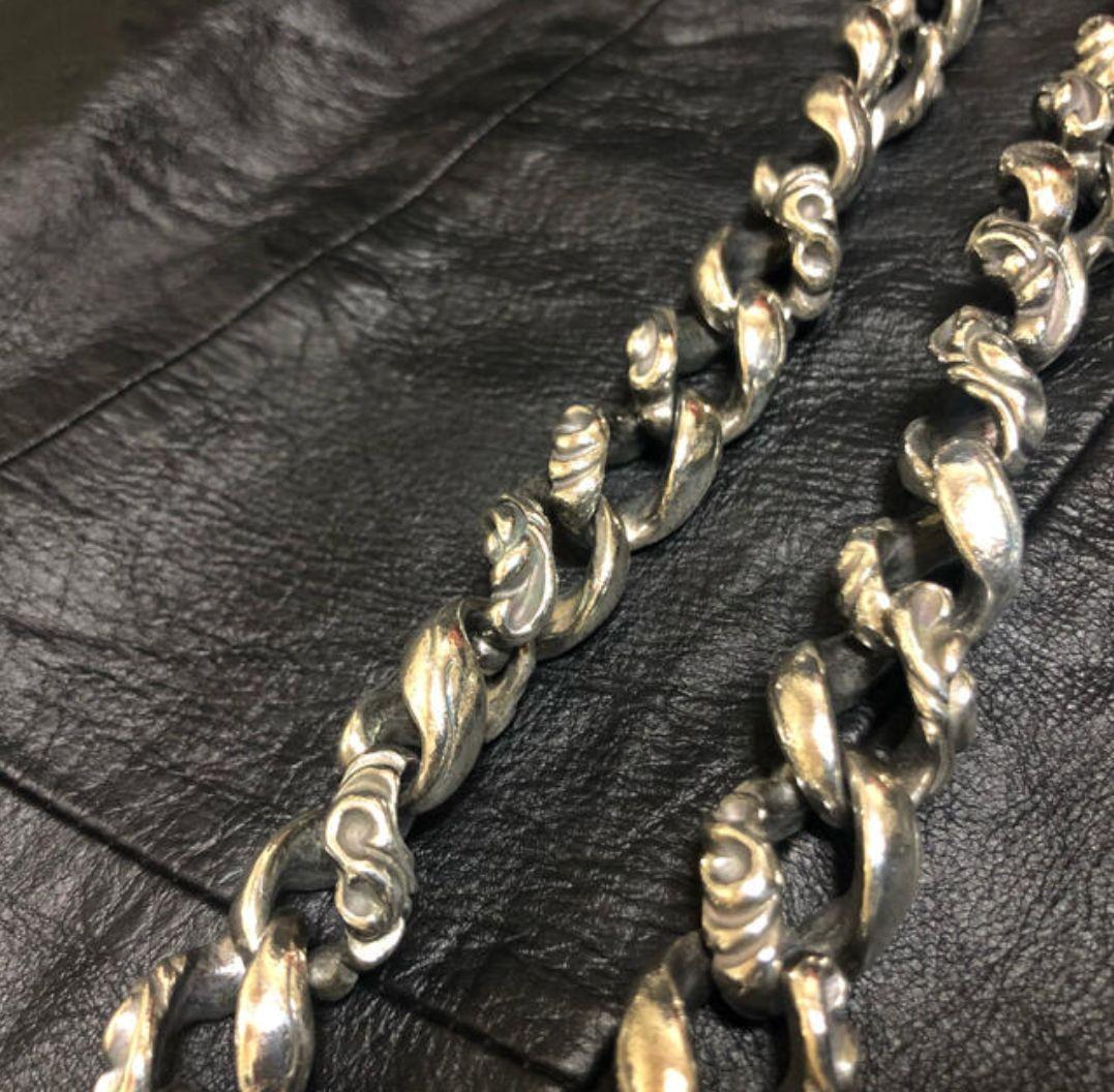 レブル定価18万程シルバー925ツイストチェーン ウォレットチェーン