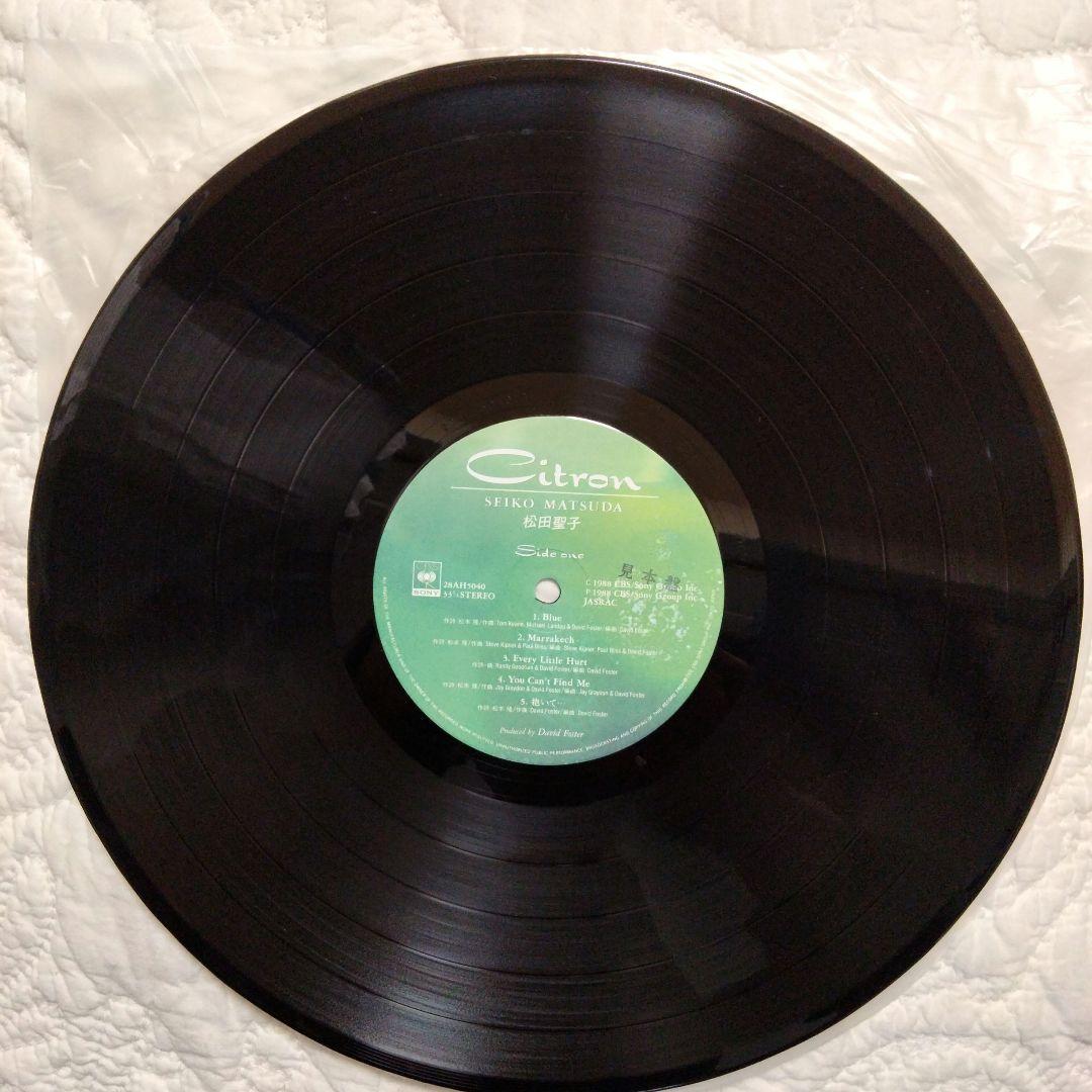 松田聖子Citron LP 見本盤