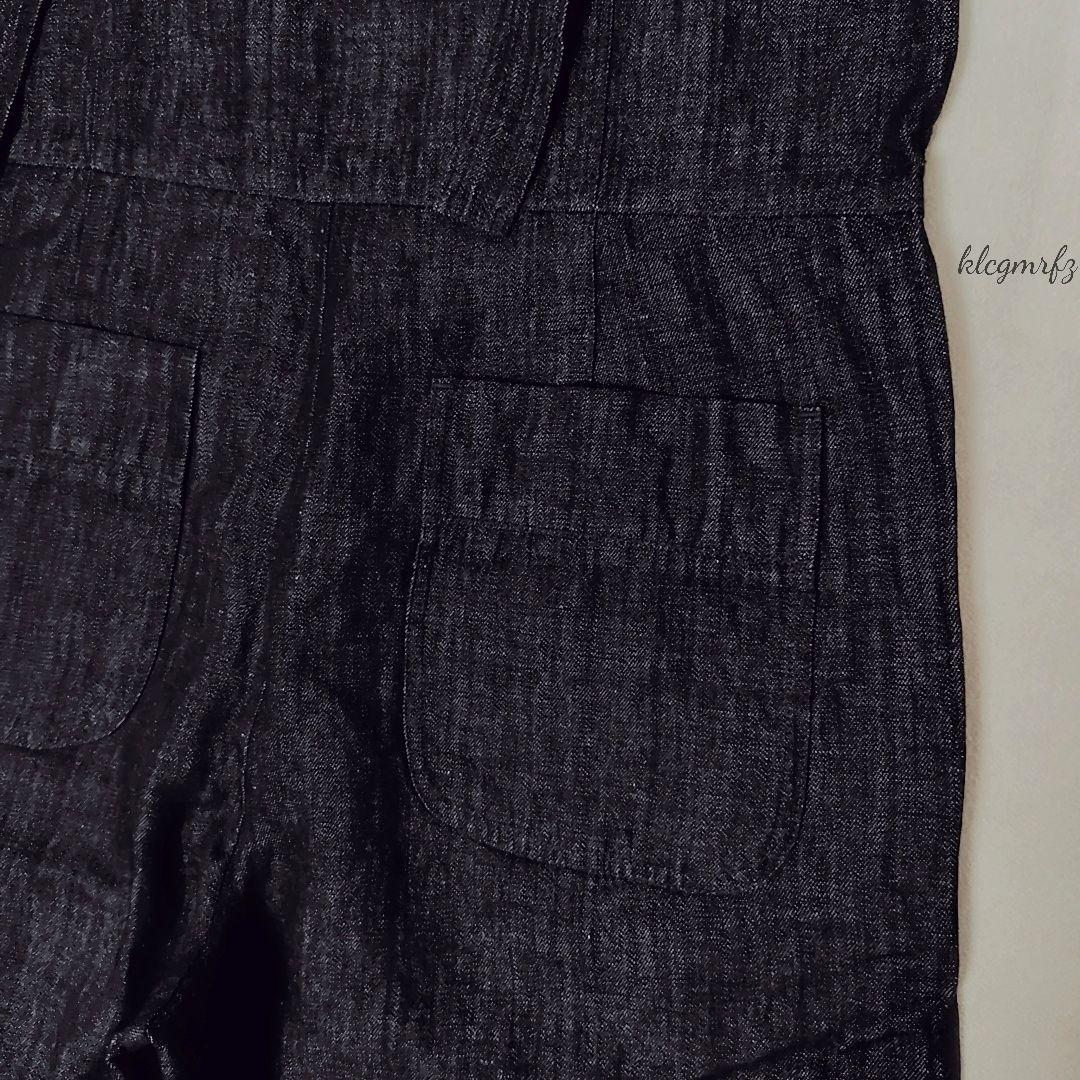 TODAYFUL リネン混 デニム サロペット オーバーオール インディゴ