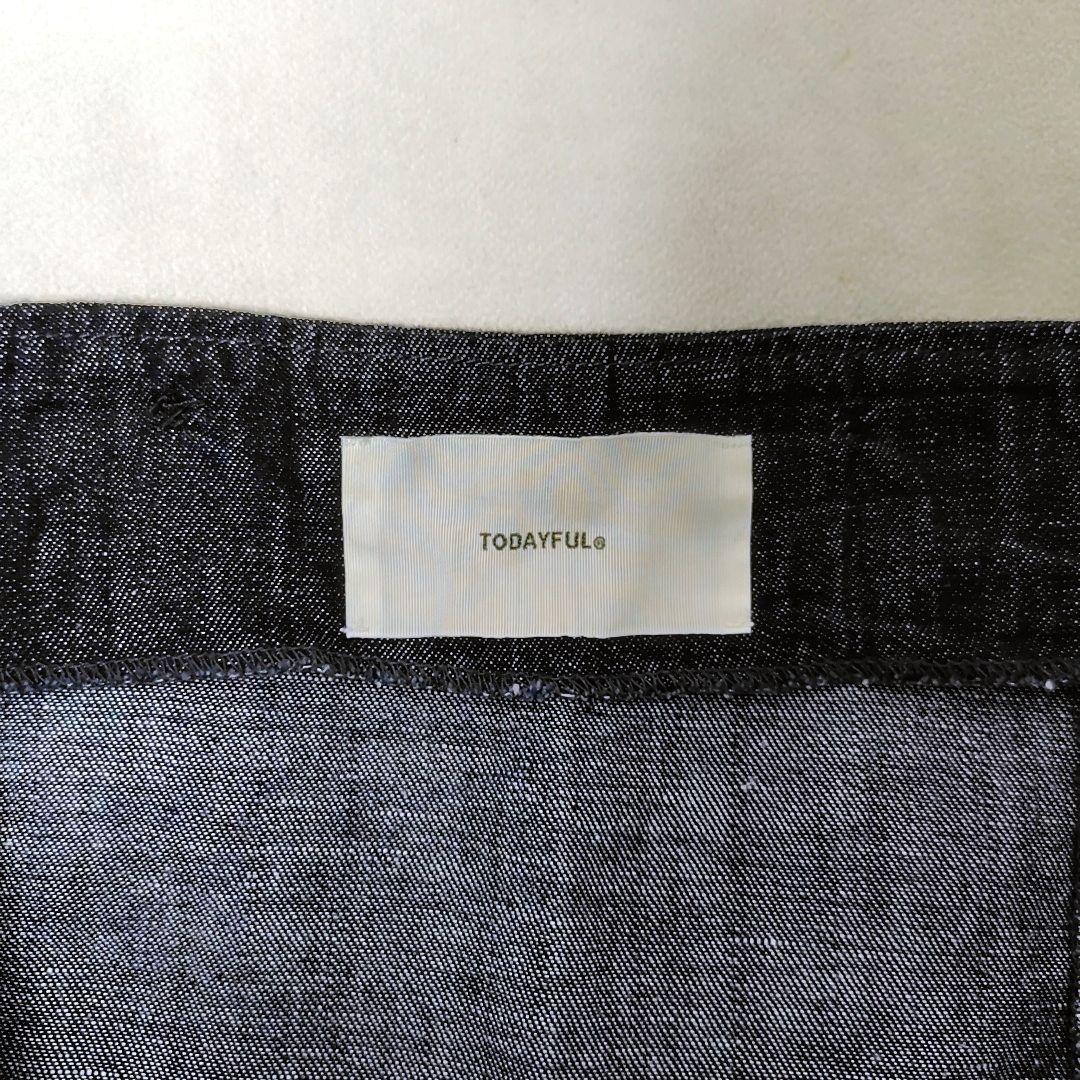 TODAYFUL リネン混 デニム サロペット オーバーオール インディゴ