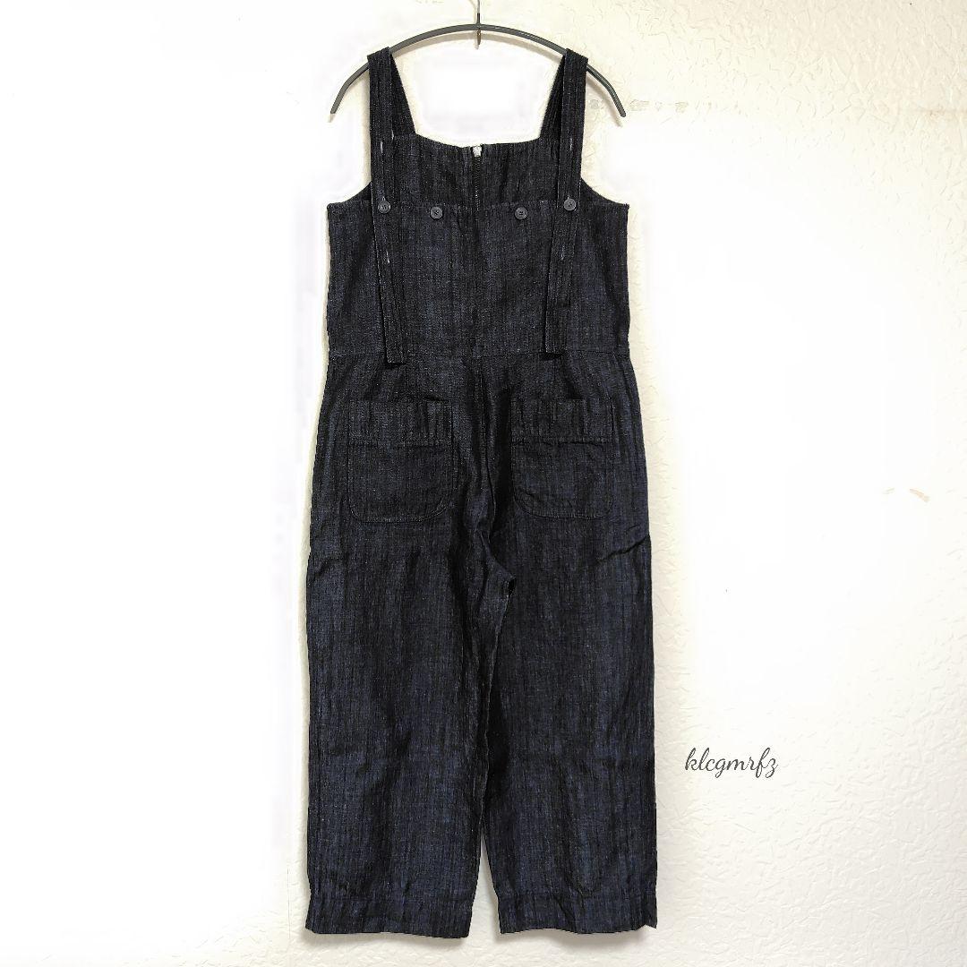 TODAYFUL リネン混 デニム サロペット オーバーオール インディゴ