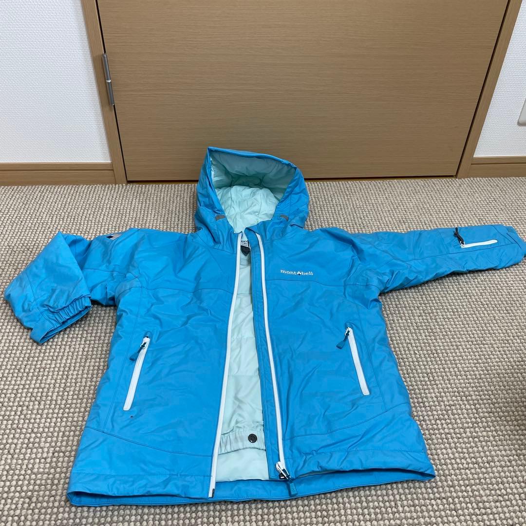 美品 モンベル 子供用 スキーウェア セット　上130 下140記名なし