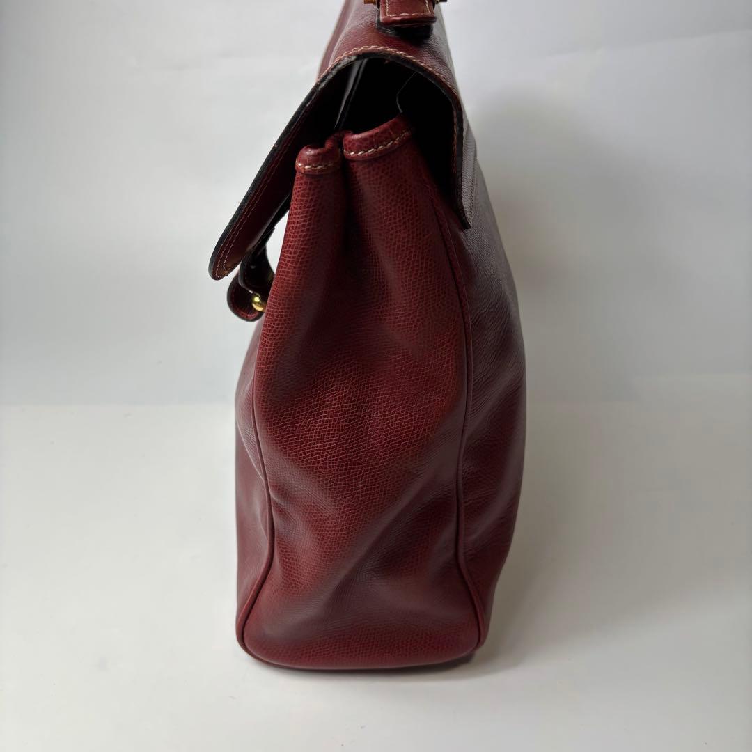 美品 ロエベ ビジネスバッグ 2way ボストン シボ革 ショルダー アナグラム