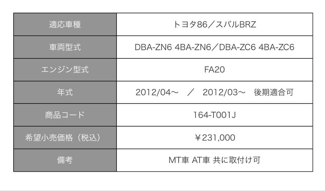 トヨタ 86 BRZ ZN6 ZC6 用APEXi N1X 砲弾マフラー