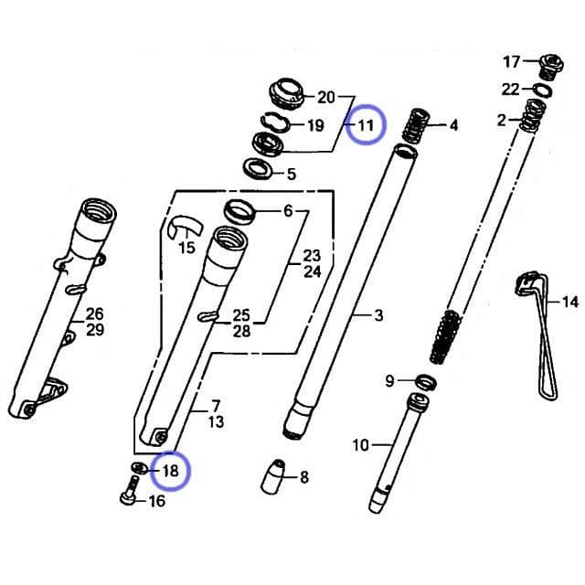 ホンダ純正 エイプ フォークシール、オイル付きフルセット 新品 送料込み