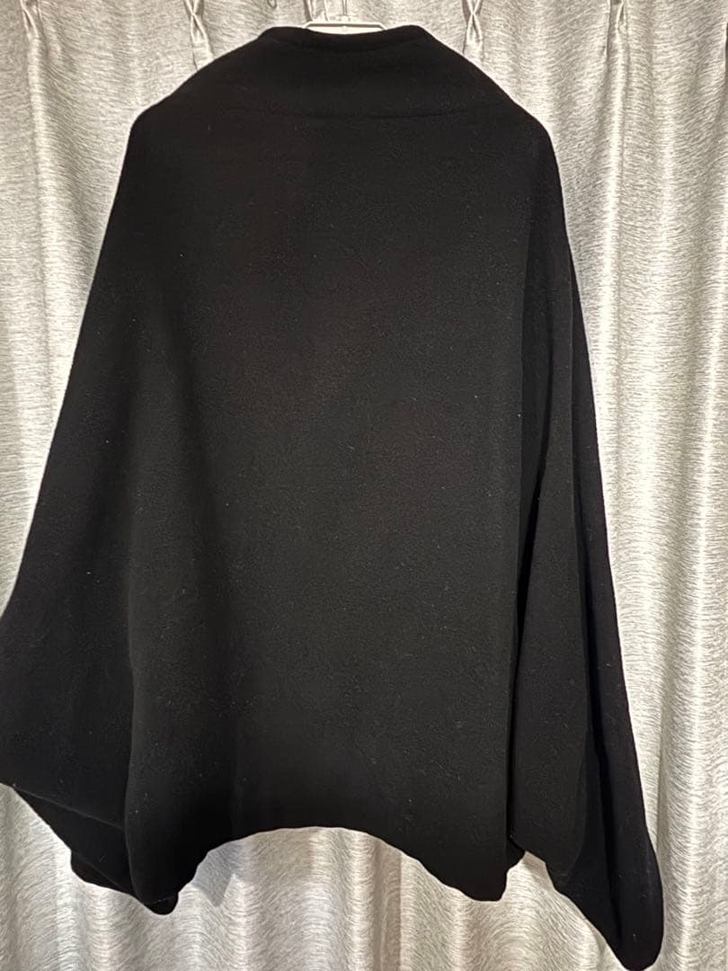 リミフゥ ウール混コート ドロップショルダー 着物袖 　ヨウジヤマモト