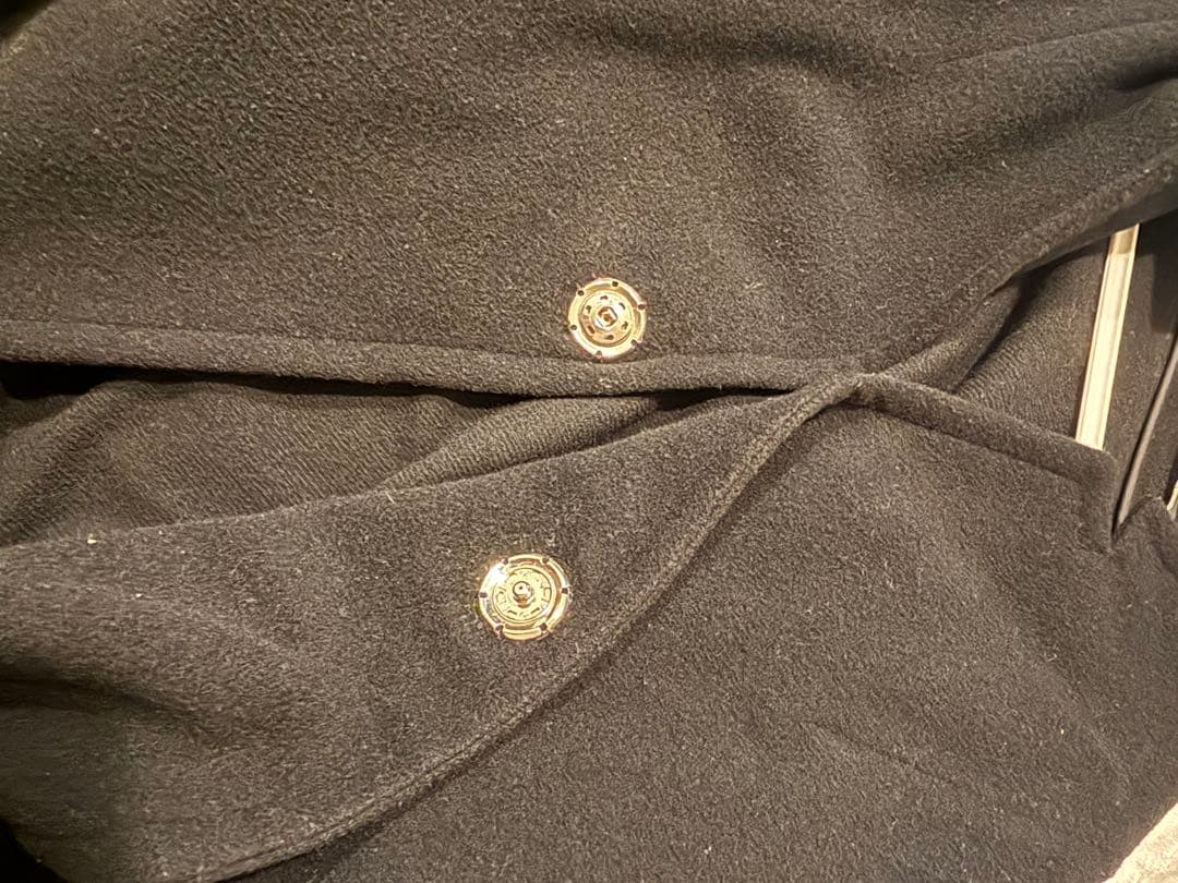 リミフゥ ウール混コート ドロップショルダー 着物袖 　ヨウジヤマモト