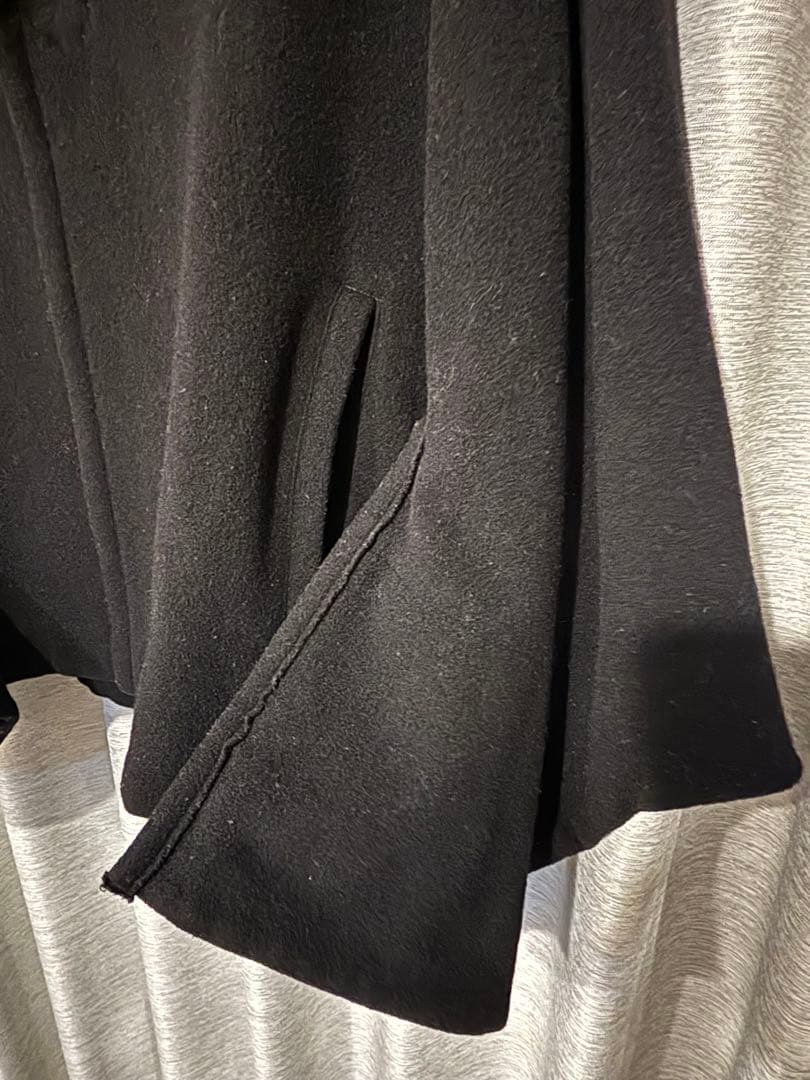 リミフゥ ウール混コート ドロップショルダー 着物袖 　ヨウジヤマモト