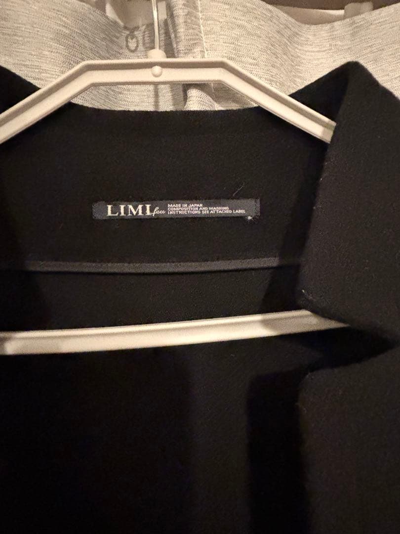リミフゥ ウール混コート ドロップショルダー 着物袖 　ヨウジヤマモト