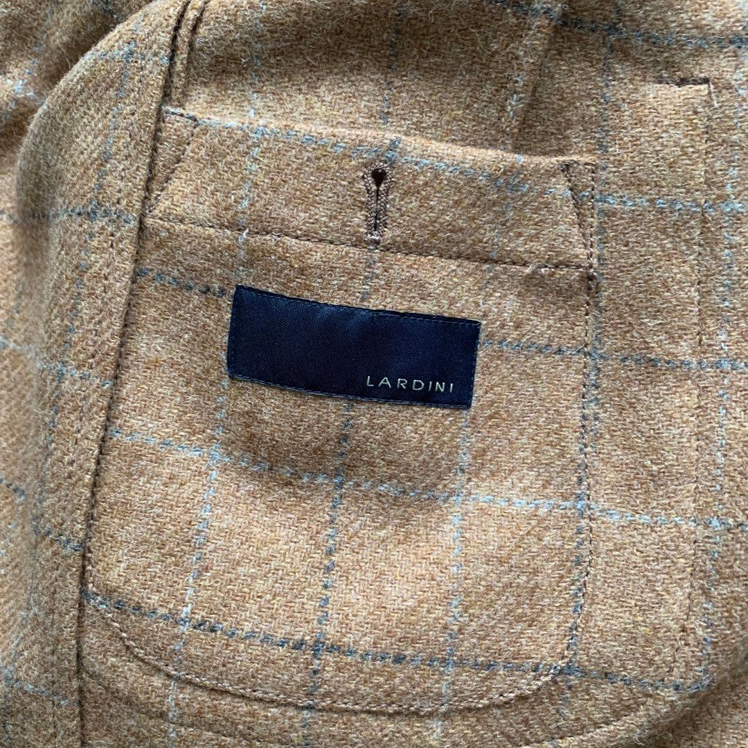 LARDINI ラルディーニ ブラウン チェック柄 テーラードジャケット