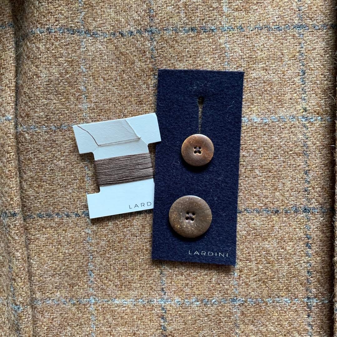 LARDINI ラルディーニ ブラウン チェック柄 テーラードジャケット