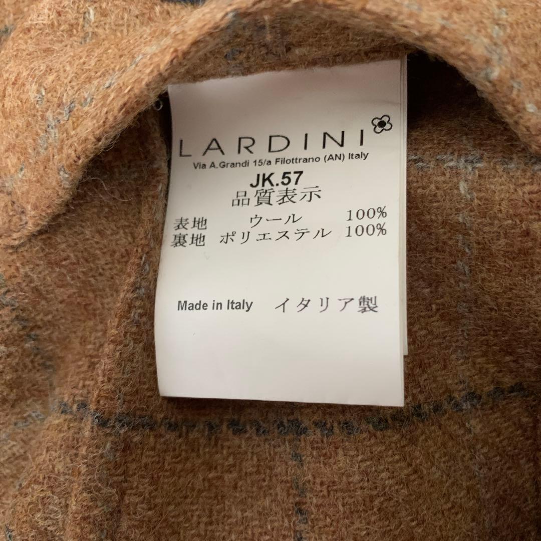 LARDINI ラルディーニ ブラウン チェック柄 テーラードジャケット