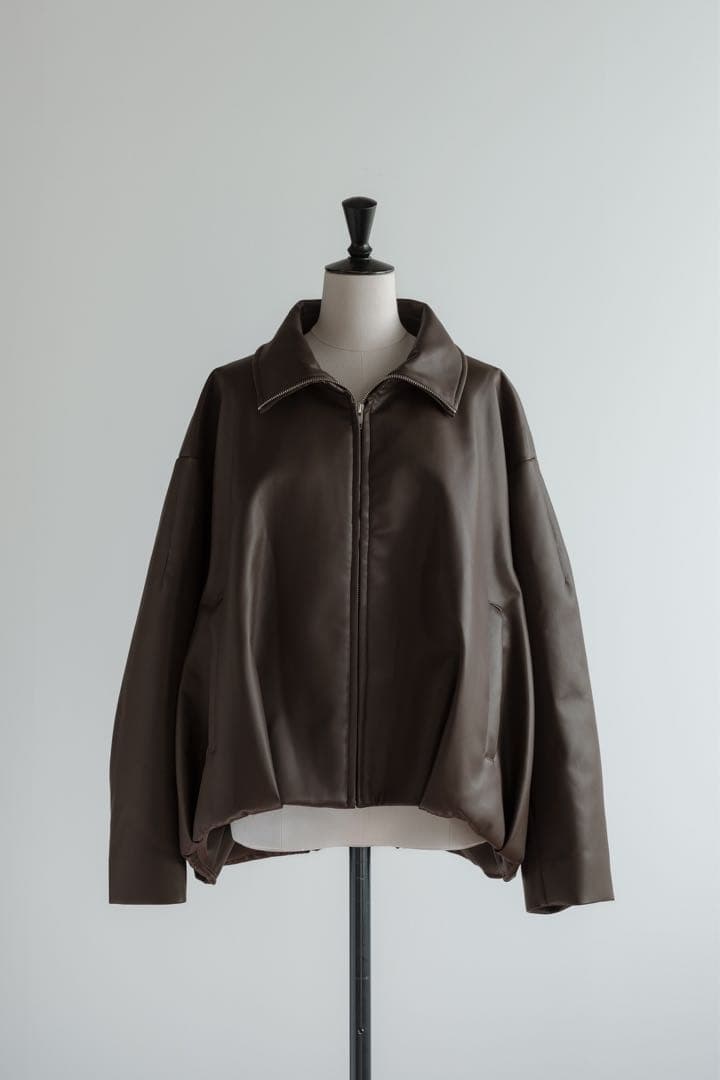 roughlow エコレザーバルーンブルゾン