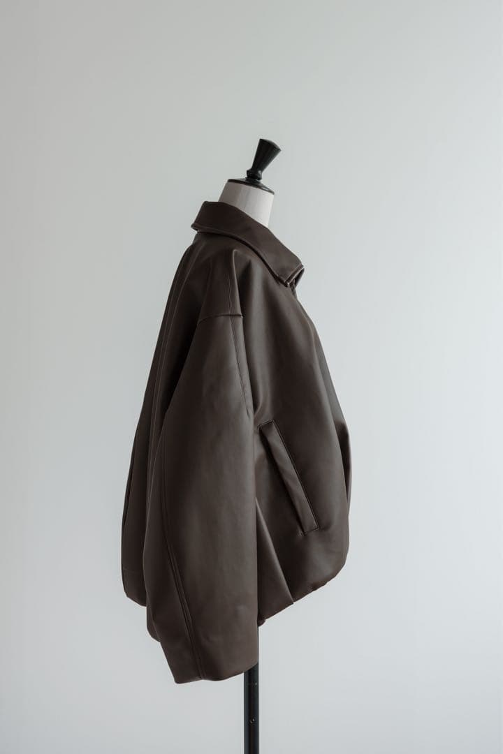 roughlow エコレザーバルーンブルゾン