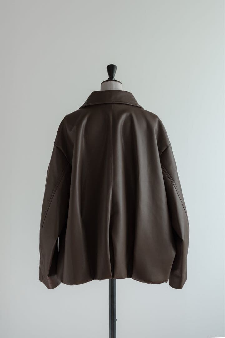 roughlow エコレザーバルーンブルゾン