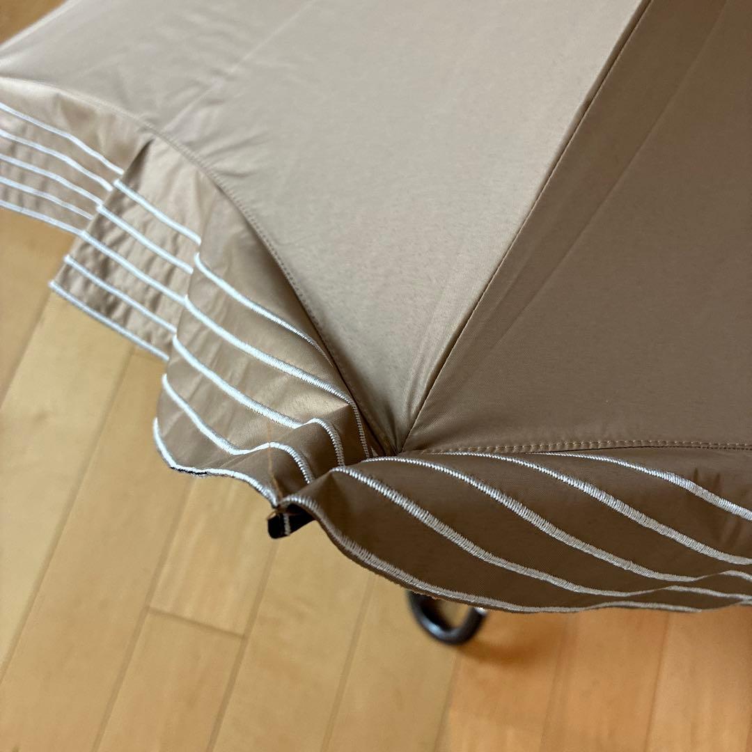 ビューランス　持ち手付き晴雨兼用日傘　キャメルブラウン