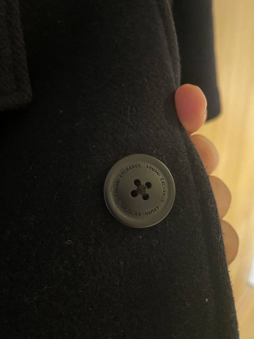 【交渉歓迎】Armani Exchange ネイビー チェスターコートL〜XL