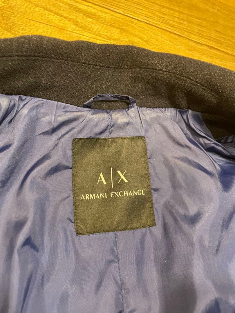 【交渉歓迎】Armani Exchange ネイビー チェスターコートL〜XL