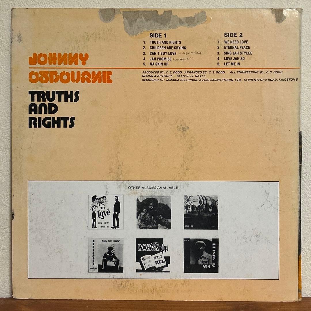 洋楽 johnny osbourne / truths and rights