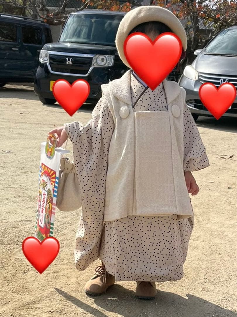 てと　七五三　被布　ハンドメイド