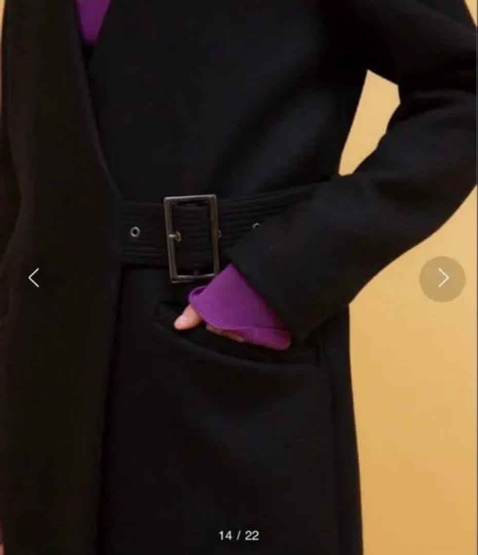 美品❗️UNITED TOKYO ウールハトメベルト　ロングコート　スーパー120