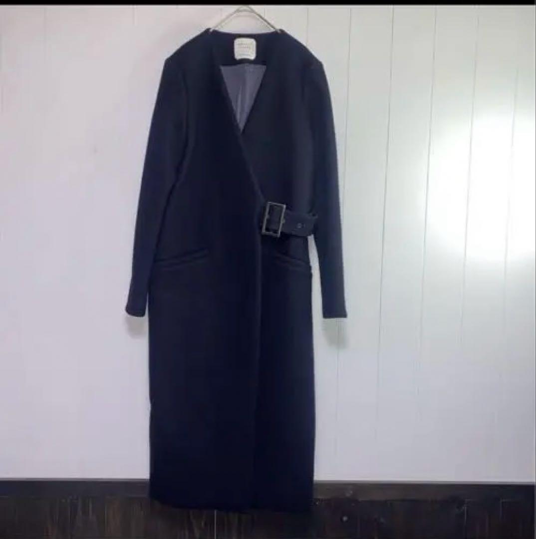 美品❗️UNITED TOKYO ウールハトメベルト　ロングコート　スーパー120