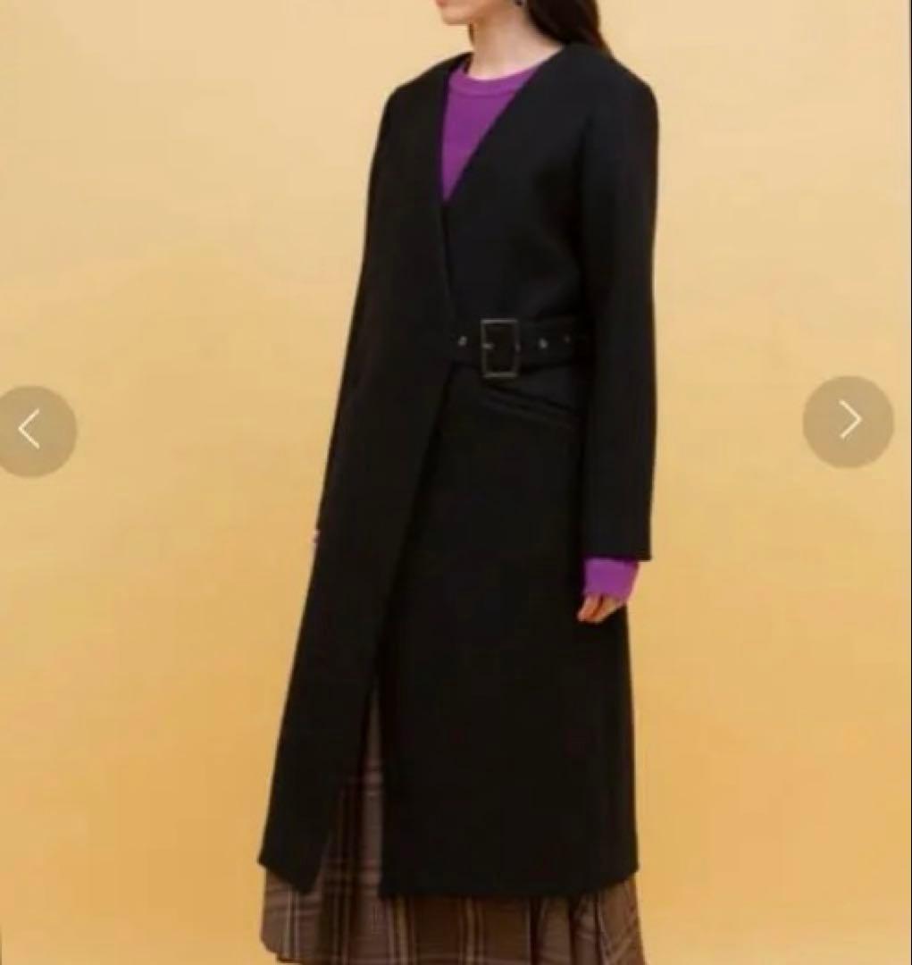 美品❗️UNITED TOKYO ウールハトメベルト　ロングコート　スーパー120