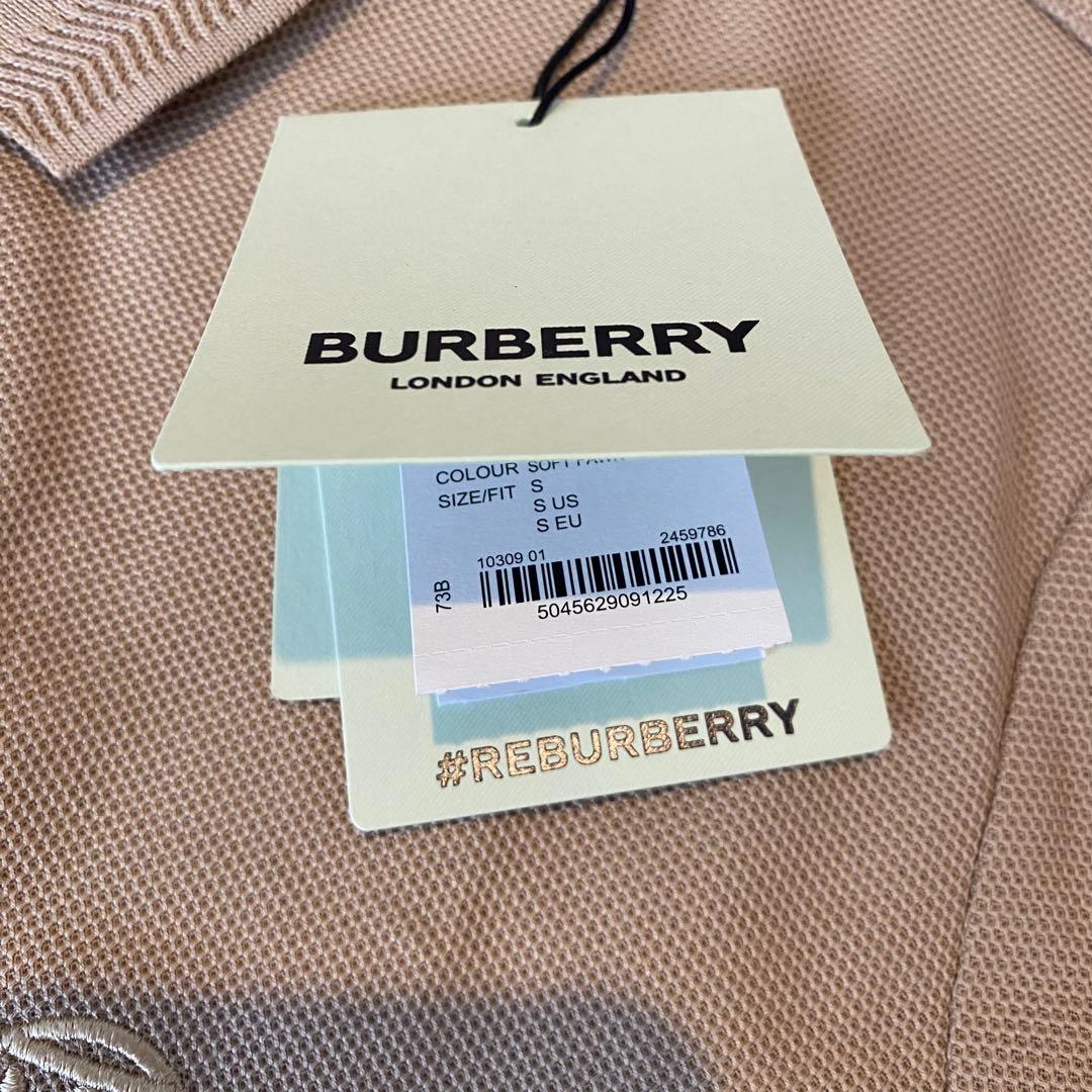 新品 BURBERRY LONDON ベージュ ポロシャツ S バーバリー