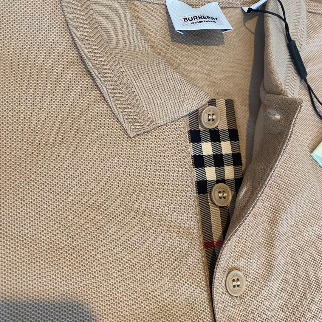 新品 BURBERRY LONDON ベージュ ポロシャツ S バーバリー
