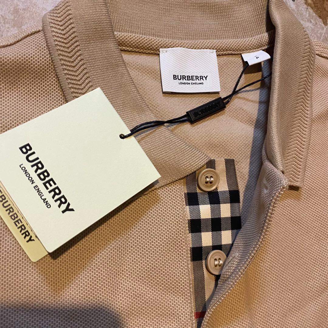新品 BURBERRY LONDON ベージュ ポロシャツ S バーバリー